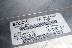 БЛОК УПРАВЛЕНИЯ ECU BOSCH 0281001262 406 1.9 TD