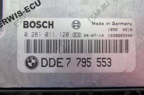 0281011120 7795553 БЛОК УПРАВЛЕНИЯ ECU BMW E60 E90 3.0 D