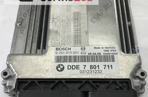 0281013251 DDE7801711 БЛОК УПРАВЛЕНИЯ BMW 5 E60 2.0D