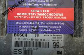 0281013409 55205632 ES БЛОК УПРАВЛЕНИЯ OPEL VECTRA + PIN