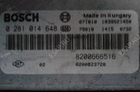 0281014648 8200666516 БЛОК УПРАВЛЕНИЯ TRAFIC VIVARO 2.0