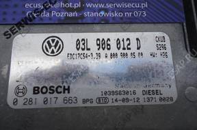 0281017663 03L906012D БЛОК УПРАВЛЕНИЯ VW CRAFTER 2.0 TDI
