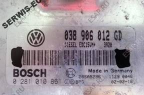 038906012GD 0281010861 БЛОК УПРАВЛЕНИЯ IBIZA,POLO 1.9 SDI