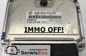 038906019CA 0281010309 БЛОК УПРАВЛЕНИЯ VW SHARAN ИММОБИЛАЙЗЕР OFF