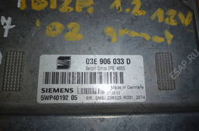 03E906033D БЛОК УПРАВЛЕНИЯ polo IV fabia ibiza III 1.2
