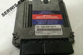 03G906016A 0281010731 БЛОК УПРАВЛЕНИЯ VW TOURAN БЕЗ КОДА
