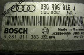 03G906016J 0281011383 БЛОК УПРАВЛЕНИЯ AUDI A3 БЕЗ КОДА