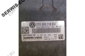 03G906018EM 5WP45562AE SIMOS PPD1.2 БЛОК УПРАВЛЕНИЯ VW B6