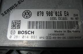 070906016EA 0281014891 БЛОК УПРАВЛЕНИЯ VW T5 БЕЗ КОДА