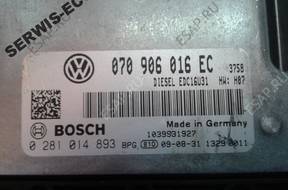 070906016EC 0281014893 БЛОК УПРАВЛЕНИЯ VW T5 2.5 БЕЗ КОДА