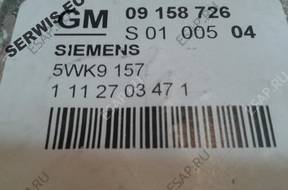 09158726 Z18XE КОМПЛЕКТ ZAFIRA (ECU+ИММОБИЛАЙЗЕР+ключ)