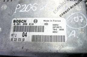 107. БЛОК УПРАВЛЕНИЯ PEUGEOT 206 1.6 8V 0261206216 BOSCH