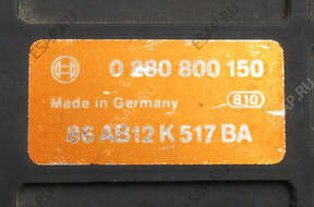 (15) БЛОК УПРАВЛЕНИЯ 0280800150 86AB12K517BA