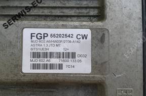 55202542 MJD602.A6 CW БЛОК УПРАВЛЕНИЯ OPEL ASTRA H + PIN