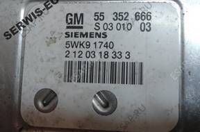 55352666 5WK91740 ECU OPEL Z18XE VECTRA 1.8 БЕЗ КОДА