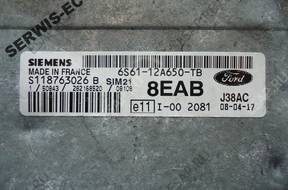 6S6112A650TB S118763026B 8EAB БЛОК УПРАВЛЕНИЯ FORD FIESTA