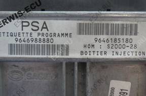 9646988880 9646185180 БЛОК УПРАВЛЕНИЯ ECU PEUGEOT 307 1.4