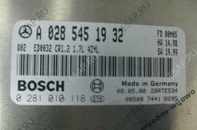 A KLASA W168 VANEO W414 БЛОК УПРАВЛЕНИЯ ДВИГАТЕЛЕМ 1.7 CDI