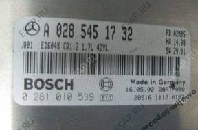 A KLASA W168 VANEO W414 БЛОК УПРАВЛЕНИЯ ДВИГАТЕЛЕМ 1.7 CDI