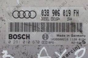 AUDI A3 1,9 TDI БЛОК УПРАВЛЕНИЯ 0281010670 038906019FH