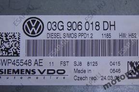 AUDI A3 2.0 03G906018DH 5WP45548AE SIMOS PPD1.2