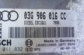 AUDI A3 8P 1.9 TDI БЛОК УПРАВЛЕНИЯ ДВИГАТЕЛЕМ 03G906016CC