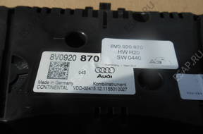 AUDI A3 8V БЕНЗИН ПАНЕЛЬ ПРИБОРОВ ZEGARY 8V0920870 TFSI