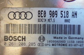 AUDI A4 1.8T BEX БЛОК УПРАВЛЕНИЯ 8E0909518AN 0261208285