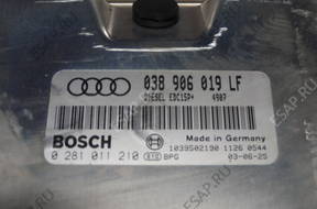 AUDI A4 B6 1.9 TDI БЛОК УПРАВЛЕНИЯ ДВИГАТЕЛЕМ 038906019LF