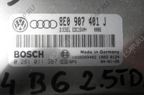 AUDI A4 B6 2.5 TDI 180KM BAU БЛОК УПРАВЛЕНИЯ 8E0907401J