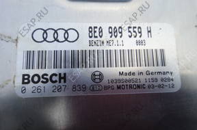 AUDI A4 B6 3.0 V6 ASN БЛОК УПРАВЛЕНИЯ ДВИГАТЕЛЕМ 8E0909559H