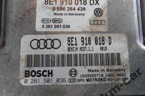 AUDI A4 БЛОК УПРАВЛЕНИЯ ДВИГАТЕЛЕМ 1.8 8E1910018D 0251S01036