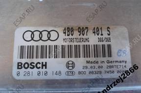 AUDI A6 2.5 TDI V6 БЛОК УПРАВЛЕНИЯ ДВИГАТЕЛЕМ 4B0 907 401 S