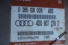 AUDI A6 C4 БЛОК УПРАВЛЕНИЯ ABS 0265108005 4D0907379D 2.8