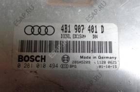 AUDI A6 C5 2,5TDI БЛОК УПРАВЛЕНИЯ ДВИГАТЕЛЕМ  4B1 907 401 D