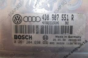 AUDI A6 C5 2,8 V6 БЛОК УПРАВЛЕНИЯ 4D0907551 год, 0261204690