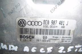 AUDI A6 C5 2.5 TDI БЛОК УПРАВЛЕНИЯ 8E0907401J