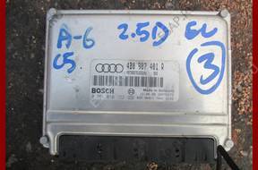 AUDI A6 C5 2.5 TDI БЛОК УПРАВЛЕНИЯ ДВИГАТЕЛЕМ 4B0907401 год,