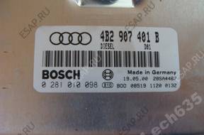 Audi A6 C5 2.5 V6 tdi БЛОК УПРАВЛЕНИЯ ДВИГАТЕЛЕМ 4B2907401B