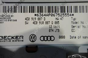 AUDI A6 C6 A8 Q7 УПРАВЛЕНИЕ НАВИГАЦИЕЙ DVD 4E0919887D