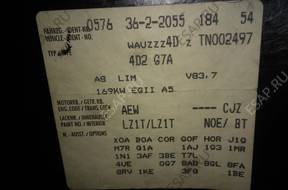 Audi A8 D2 двигатель AEW 3.7l na