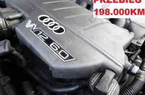 AUDI A8 D2 W12 6.0 двигатель блок цилиндров ENGINE AZC 198000KM