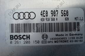 AUDI A8 D3 3,7 БЛОК УПРАВЛЕНИЯ 4E0907560 0261208150