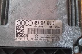 AUDI A8 D3 3.0 TDI БЛОК УПРАВЛЕНИЯ ДВИГАТЕЛЕМ 4E0907401D WAW