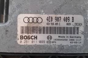 AUDI A8 D3 I БЛОК УПРАВЛЕНИЯ ДВИГАТЕЛЕМ 4E0907409B WAW