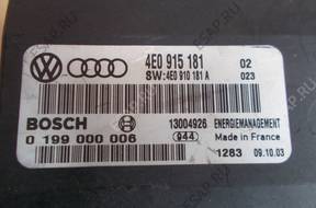 AUDI A8 D3 МОДУЛЬ АККУМУЛЯТОРА 4E0915181