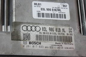 AUDI БЛОК УПРАВЛЕНИЯ ДВИГАТЕЛЕМ 03L906018ML 0281017833