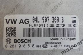 AUDI SEAT VW 1,6 TDI БЛОК УПРАВЛЕНИЯ ДВИГАТЕЛЕМ 04L907309B