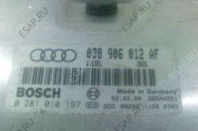 AUDI VW 1.9 TDI БЛОК УПРАВЛЕНИЯ ДВИГАТЕЛЕМ 038906012AF