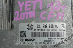 AUDI VW 2,O TDI БЛОК УПРАВЛЕНИЯ 03L906018QL 03L907309AG